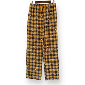 Hot Topic Harry Potter Mens L Yellow Plaid Hufflepuff Pajama Lounge Pants